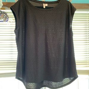 Elle Swiss dot sleeveless shirt